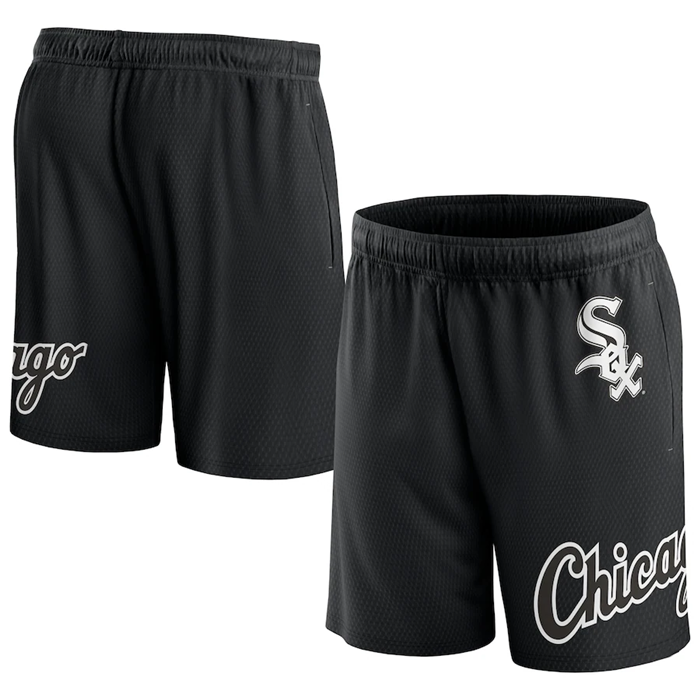 Men's Chicago White Sox Black Clincher Mesh Shorts